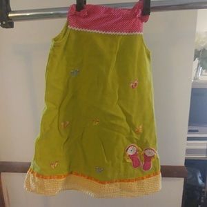Green and pink flip flop dress youngland size 6